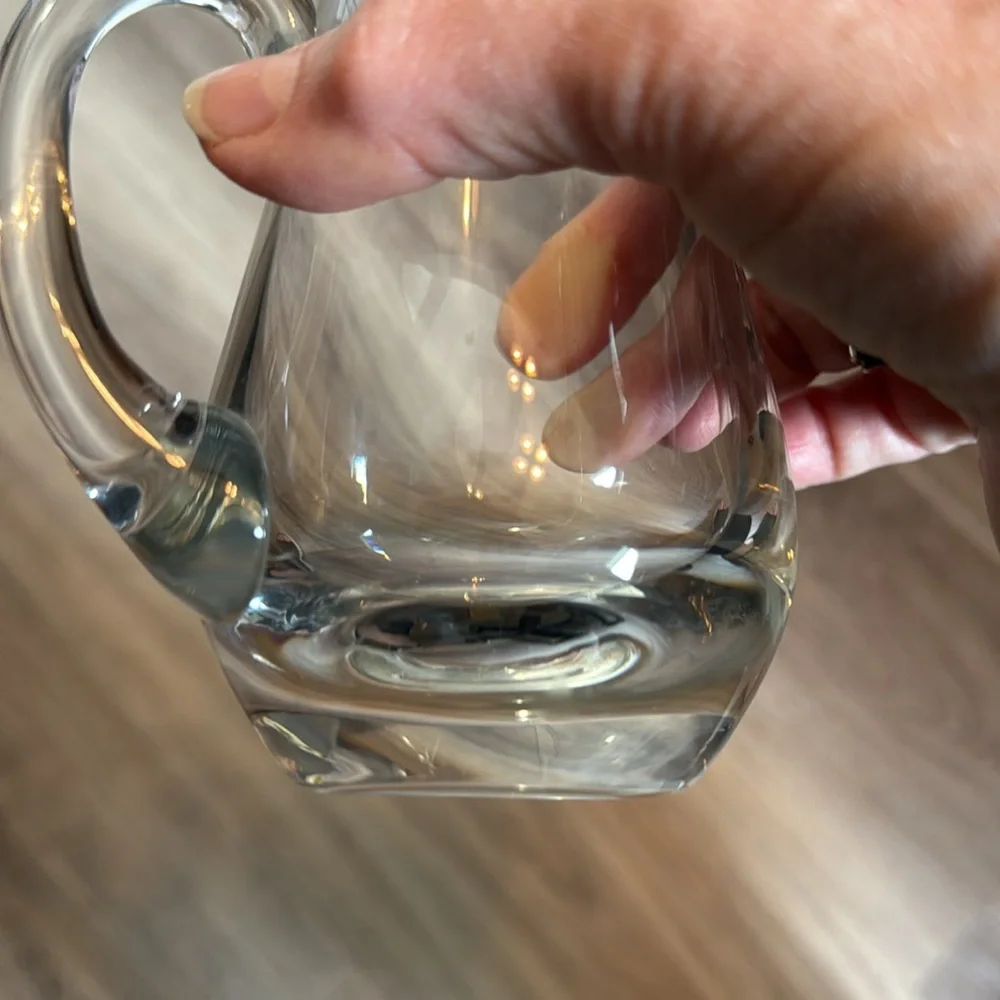 Vintage hand blown glass creamer